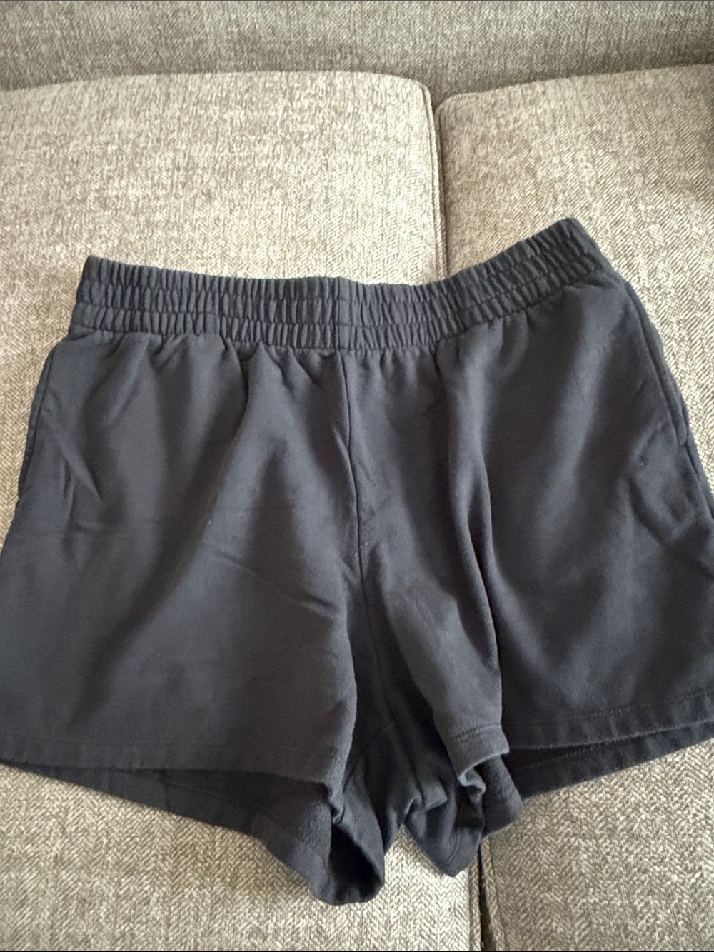 Ava & Viv Black Elastic Waist Athletic Shorts